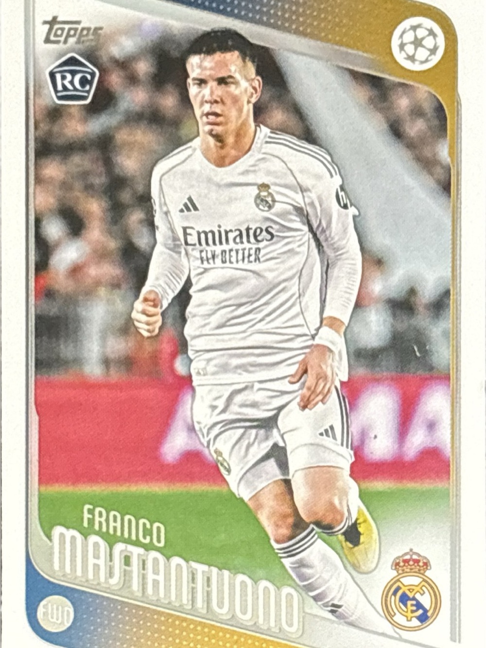 Topps Franco Mastantuono Rookie Soccer Trading Card